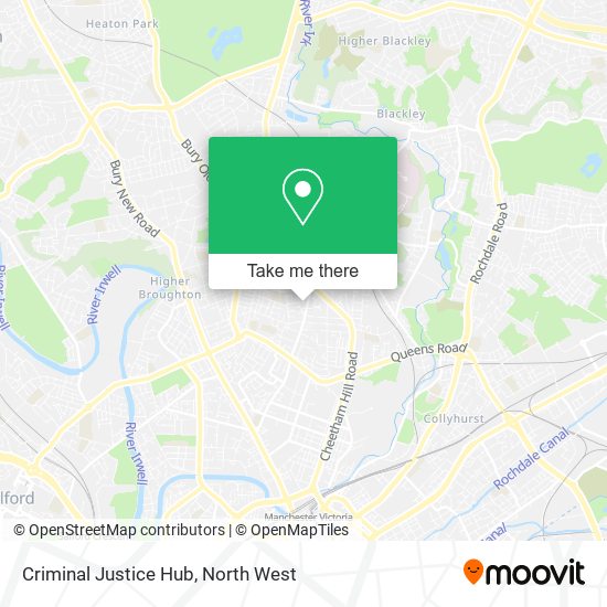 Criminal Justice Hub map