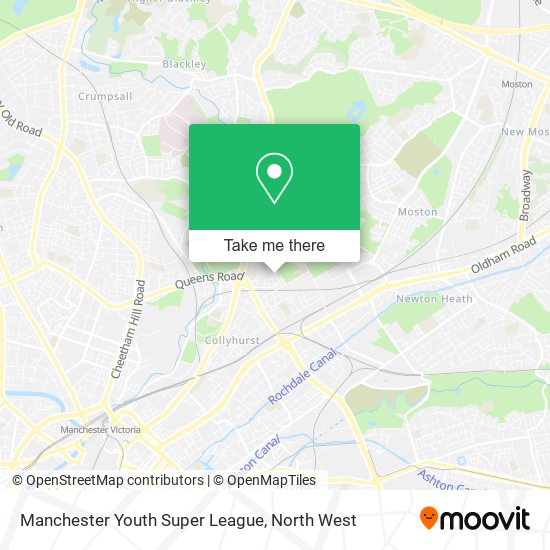 Manchester Youth Super League map