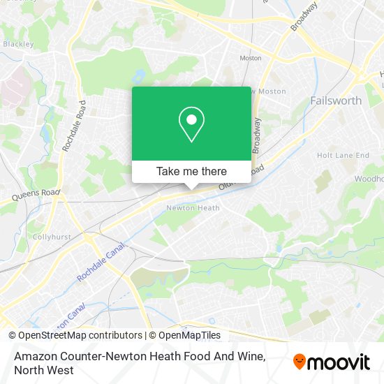 Amazon Counter-Newton Heath Food And Wine map