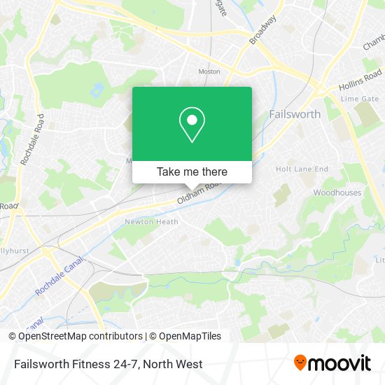 Failsworth Fitness 24-7 map