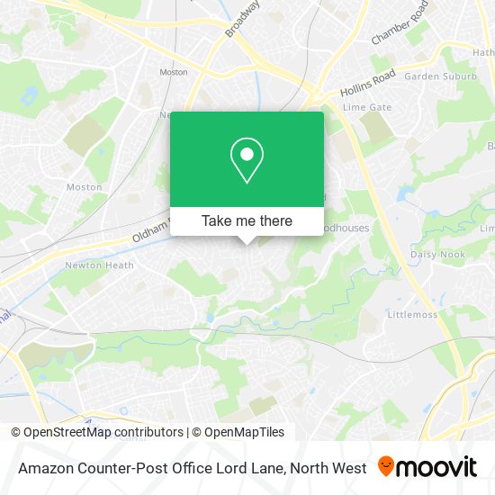 Amazon Counter-Post Office Lord Lane map