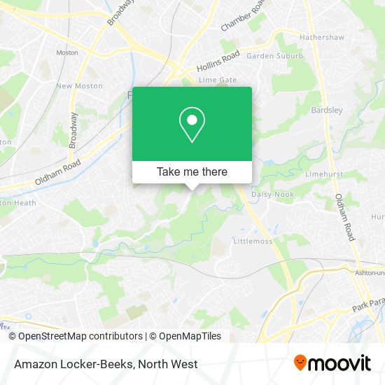 Amazon Locker-Beeks map
