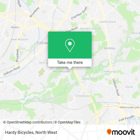 Hardy Bicycles map