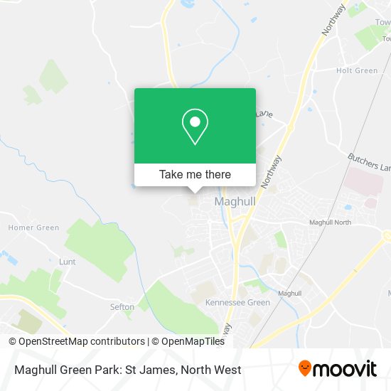 Maghull Green Park: St James map