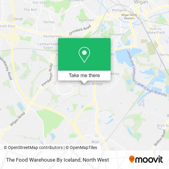 The Food Warehouse By Iceland map