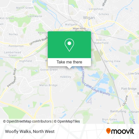Woofly Walks map