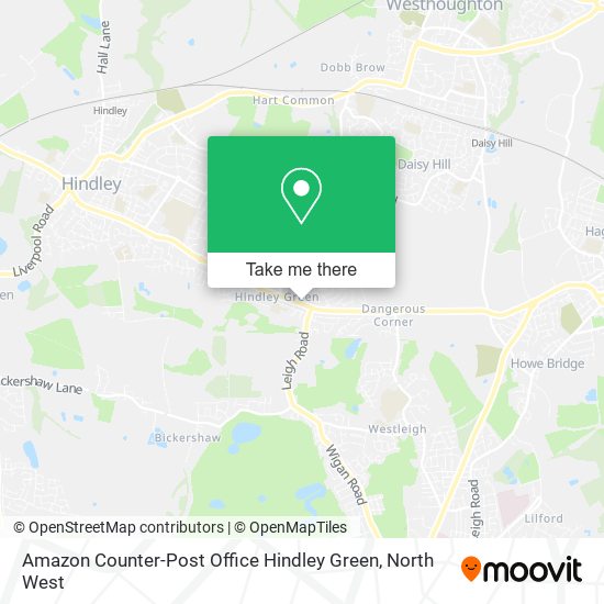 Amazon Counter-Post Office Hindley Green map