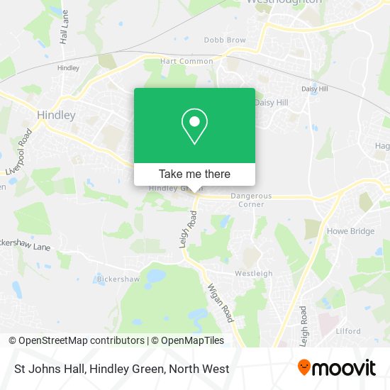 St Johns Hall, Hindley Green map