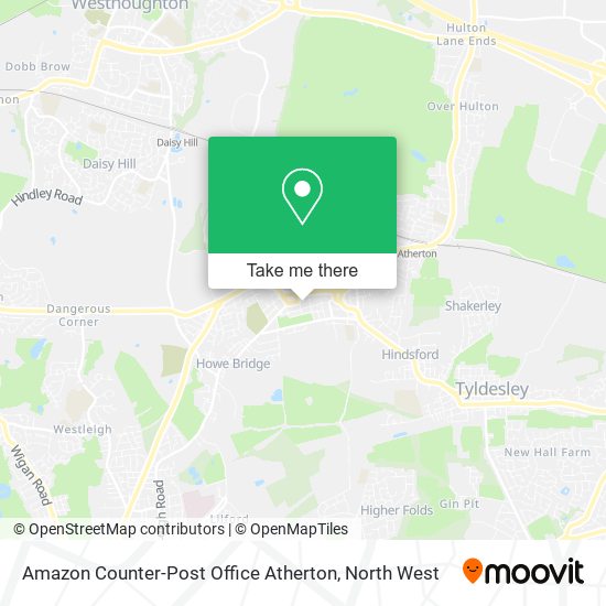 Amazon Counter-Post Office Atherton map