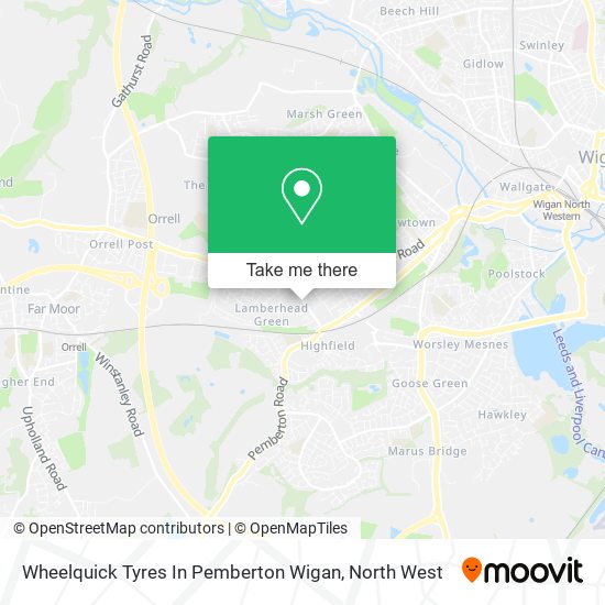Wheelquick Tyres In Pemberton Wigan map