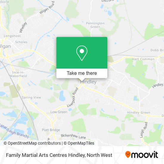 Family Martial Arts Centres Hindley map