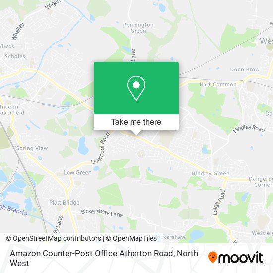 Amazon Counter-Post Office Atherton Road map