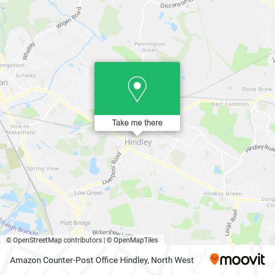 Amazon Counter-Post Office Hindley map