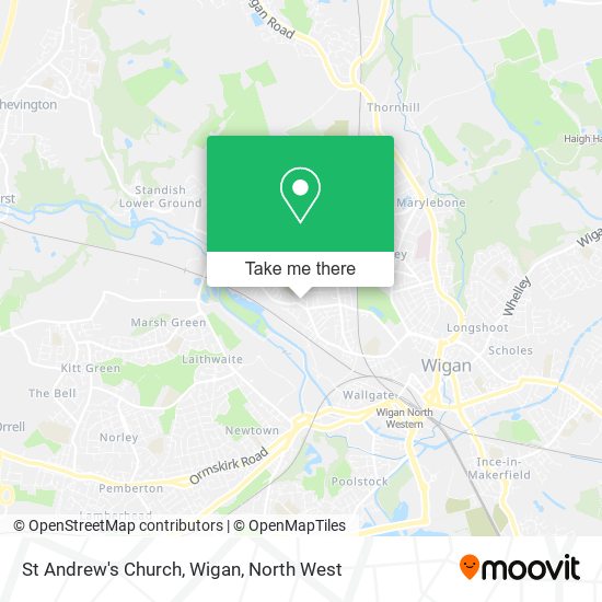 St Andrew's Church, Wigan map