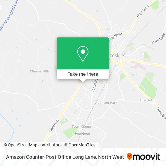 Amazon Counter-Post Office Long Lane map