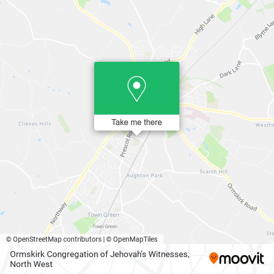 Ormskirk Congregation of Jehovah's Witnesses map