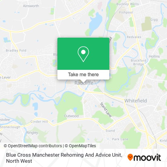 Blue Cross Manchester Rehoming And Advice Unit map
