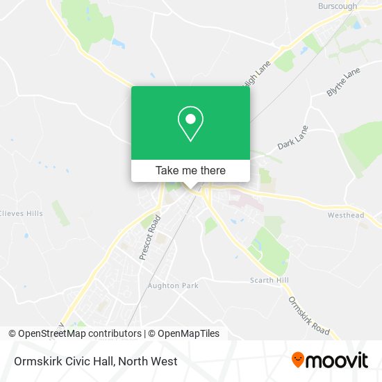 Ormskirk Civic Hall map