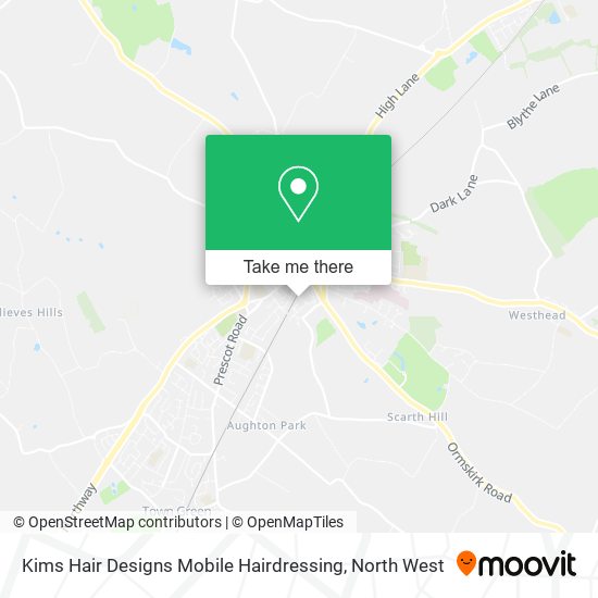 Kims Hair Designs Mobile Hairdressing map