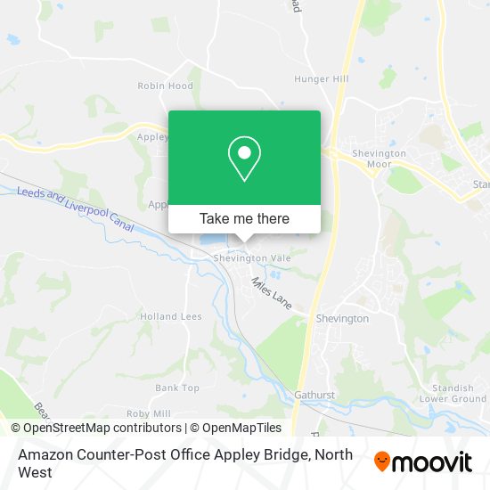 Amazon Counter-Post Office Appley Bridge map