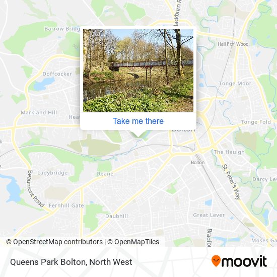Queens Park Bolton map