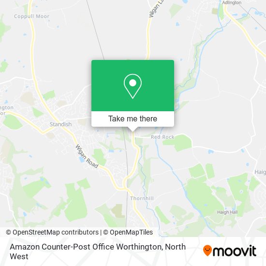 Amazon Counter-Post Office Worthington map