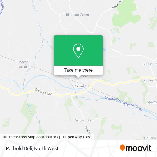 Parbold Deli map