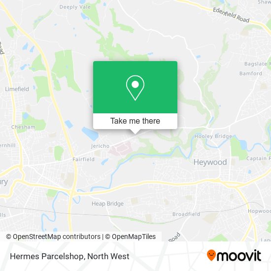 Hermes Parcelshop map