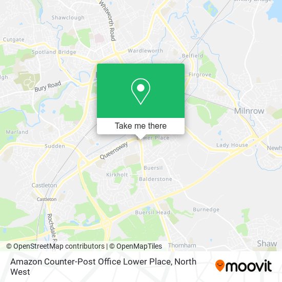 Amazon Counter-Post Office Lower Place map
