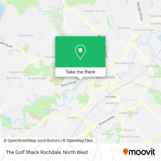 The Golf Shack Rochdale map