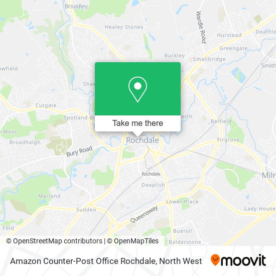 Amazon Counter-Post Office Rochdale map