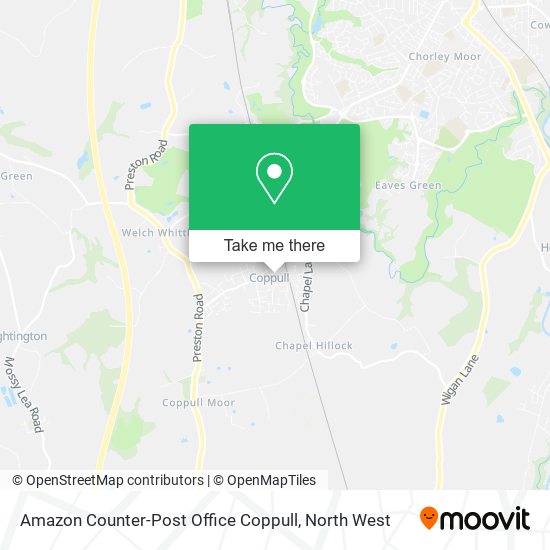 Amazon Counter-Post Office Coppull map