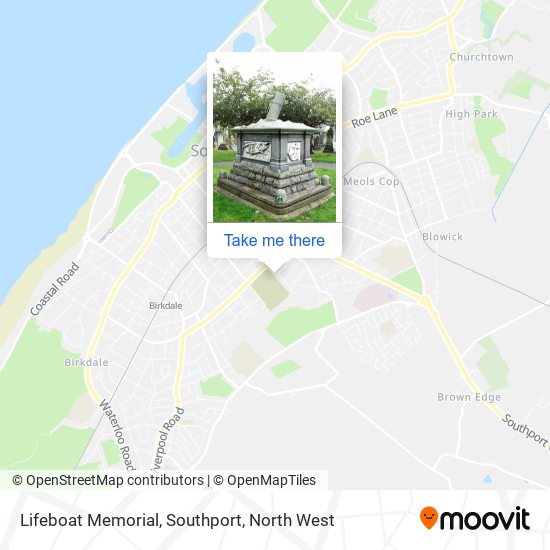 Lifeboat Memorial, Southport map