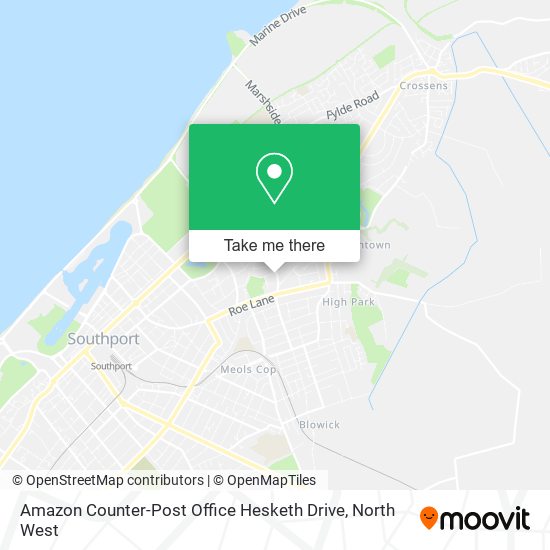 Amazon Counter-Post Office Hesketh Drive map