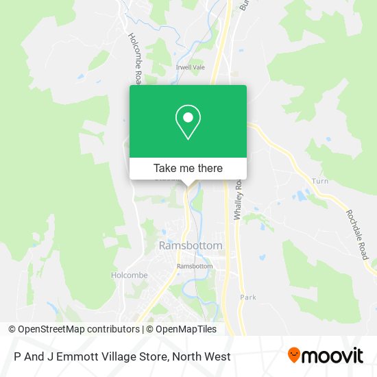 P And J Emmott Village Store map