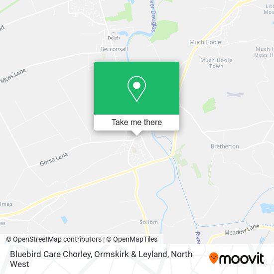 Bluebird Care Chorley, Ormskirk & Leyland map