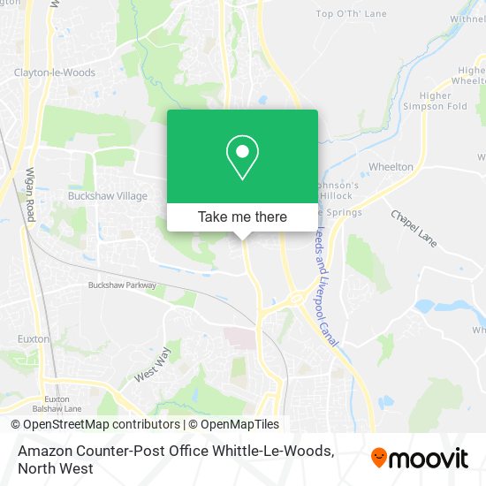 Amazon Counter-Post Office Whittle-Le-Woods map