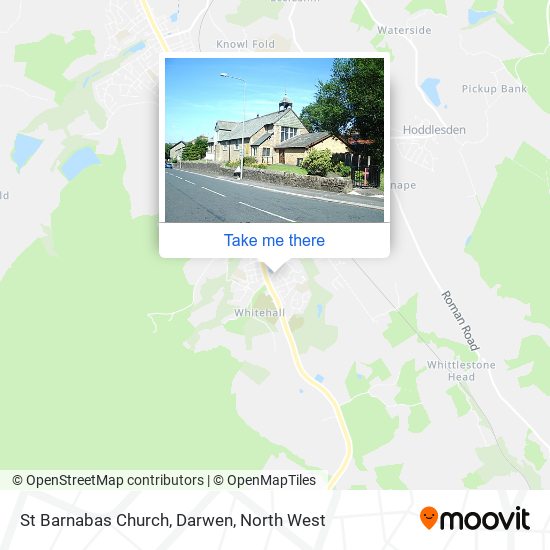 St Barnabas Church, Darwen map