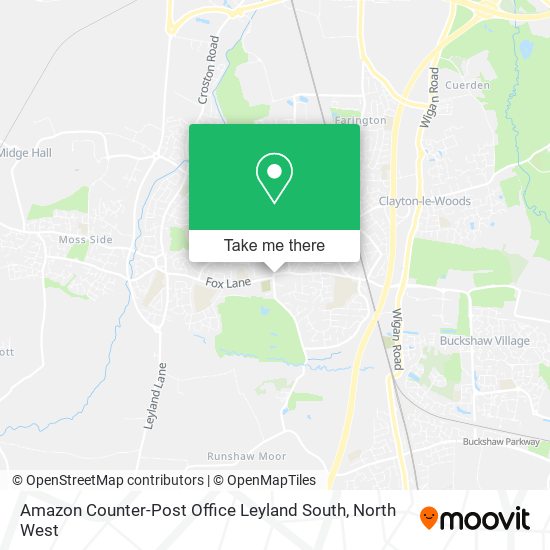 Amazon Counter-Post Office Leyland South map