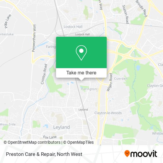 Preston Care & Repair map