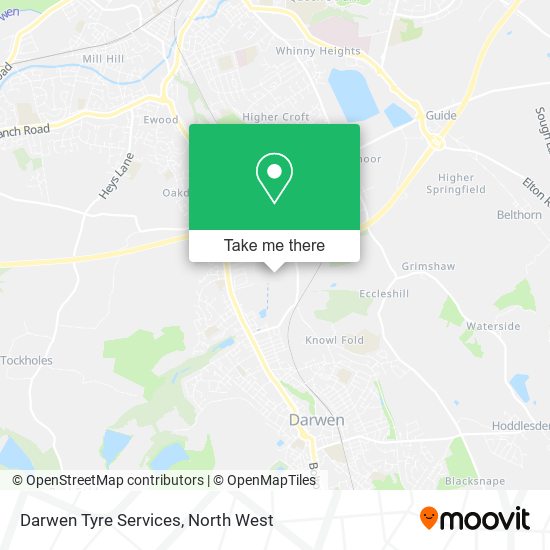 Darwen Tyre Services map