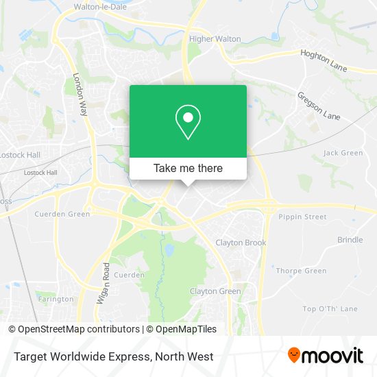 Target Worldwide Express map