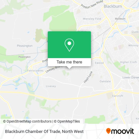 Blackburn Chamber Of Trade map