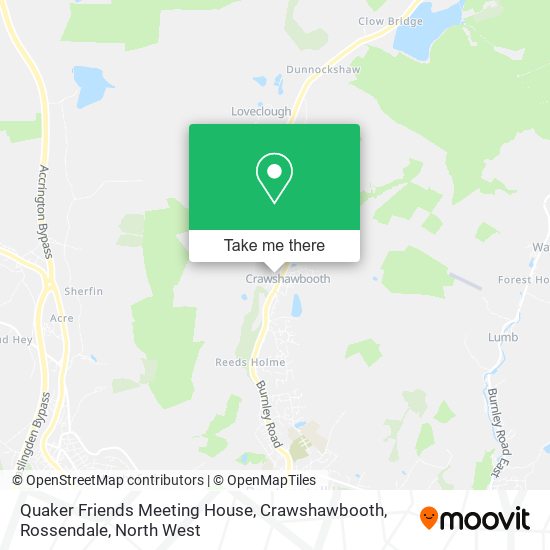 Quaker Friends Meeting House, Crawshawbooth, Rossendale map