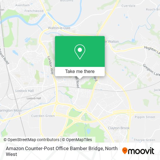 Amazon Counter-Post Office Bamber Bridge map
