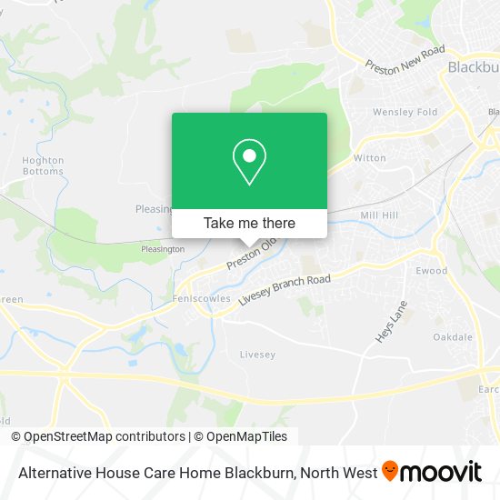 Alternative House Care Home Blackburn map