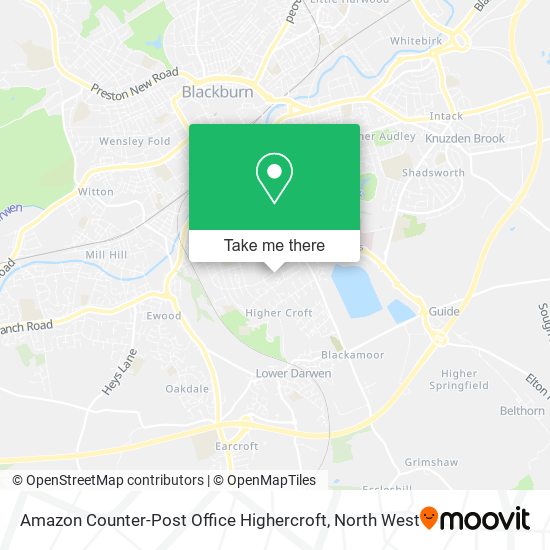 Amazon Counter-Post Office Highercroft map