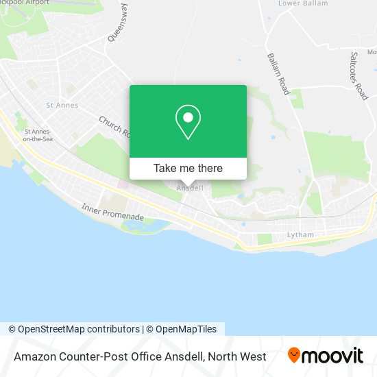 Amazon Counter-Post Office Ansdell map