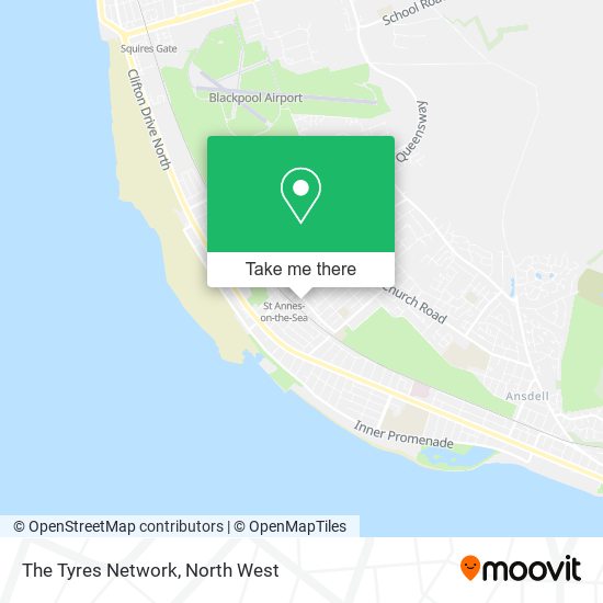 The Tyres Network map