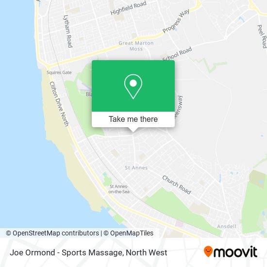 Joe Ormond - Sports Massage map